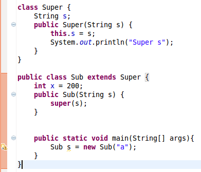 sub constructor super parameter java constructors call code classes invoke dzone explicitly ok following